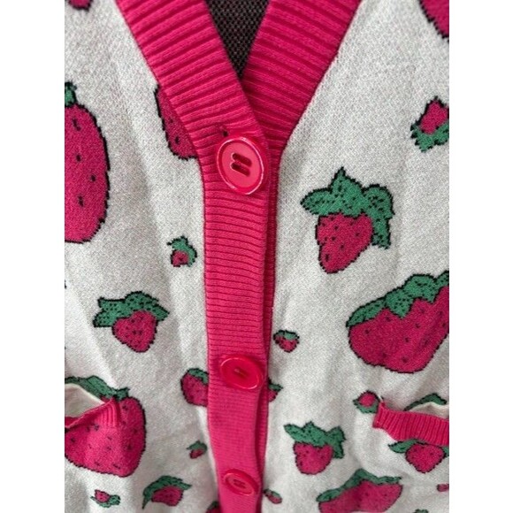 Disney Pixar Toy Story 3 Lotso Bear & Strawberries Cardigan Sweater‎ Size 2X - Picture 5 of 8
